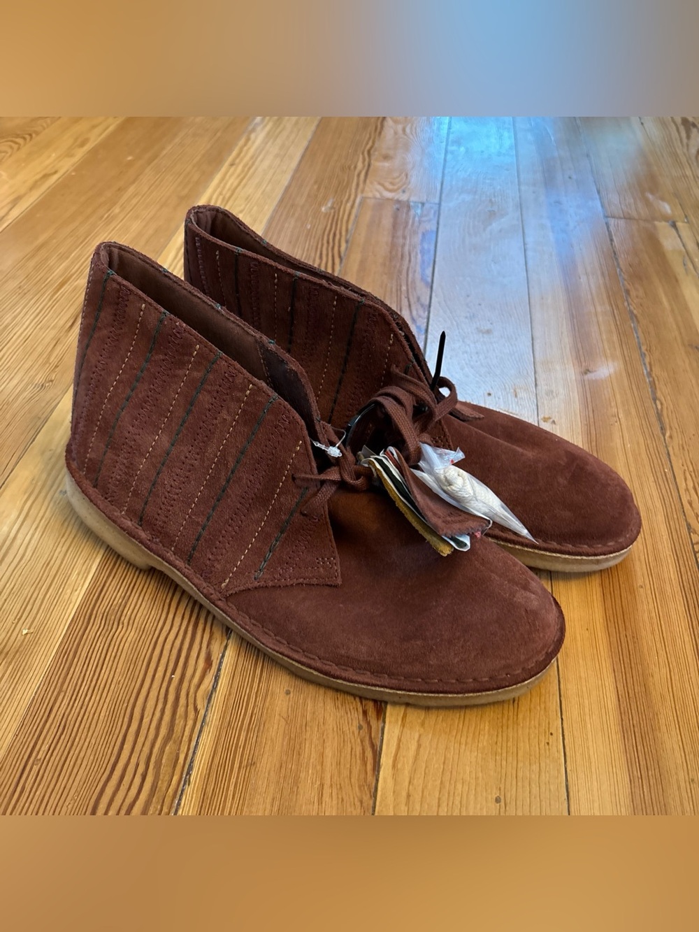 Clarks Desert Boot Rust Brown Suede Mens Size 8 NWOB